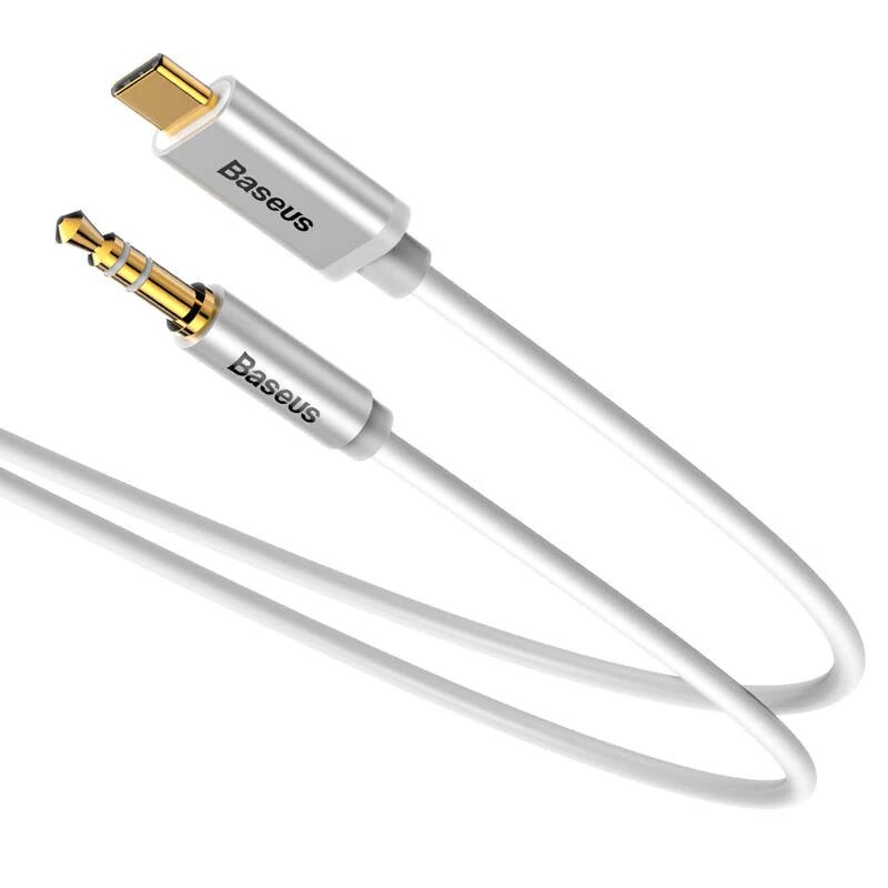 کابل تبدیل USB-C به AUX باسئوس مدل CAM01 طول 1.2 متر 